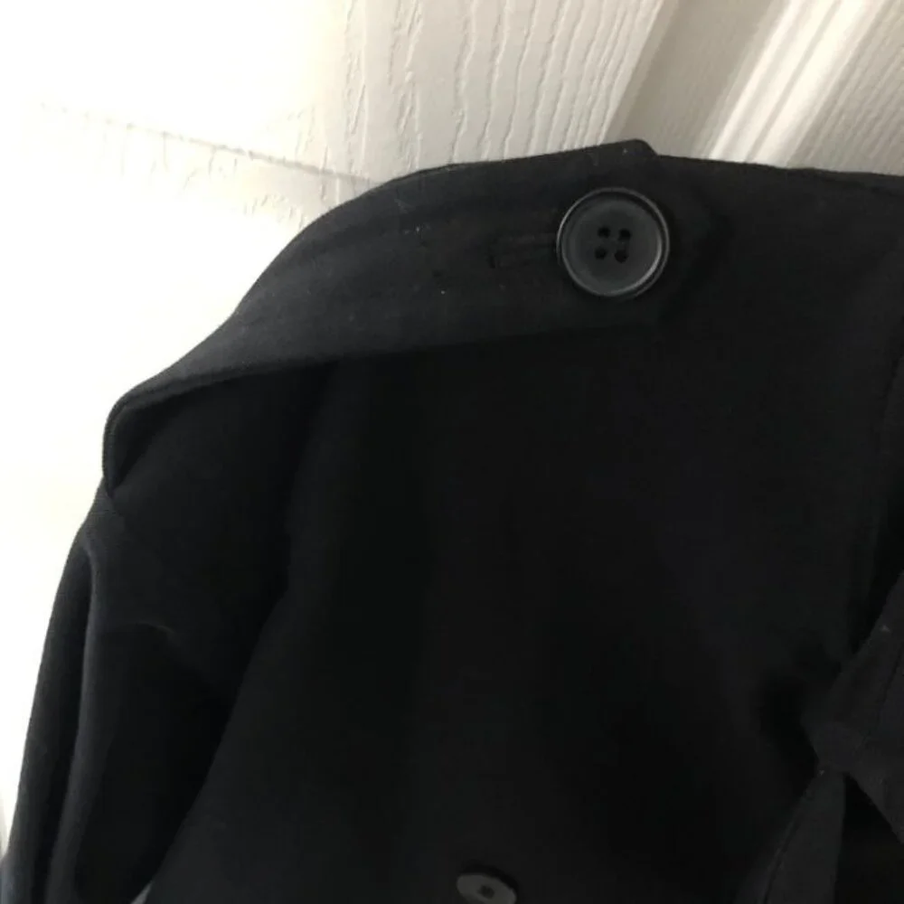 Something Navy Easy Oversized Trench Coat Size: xxs Color: Black NWT